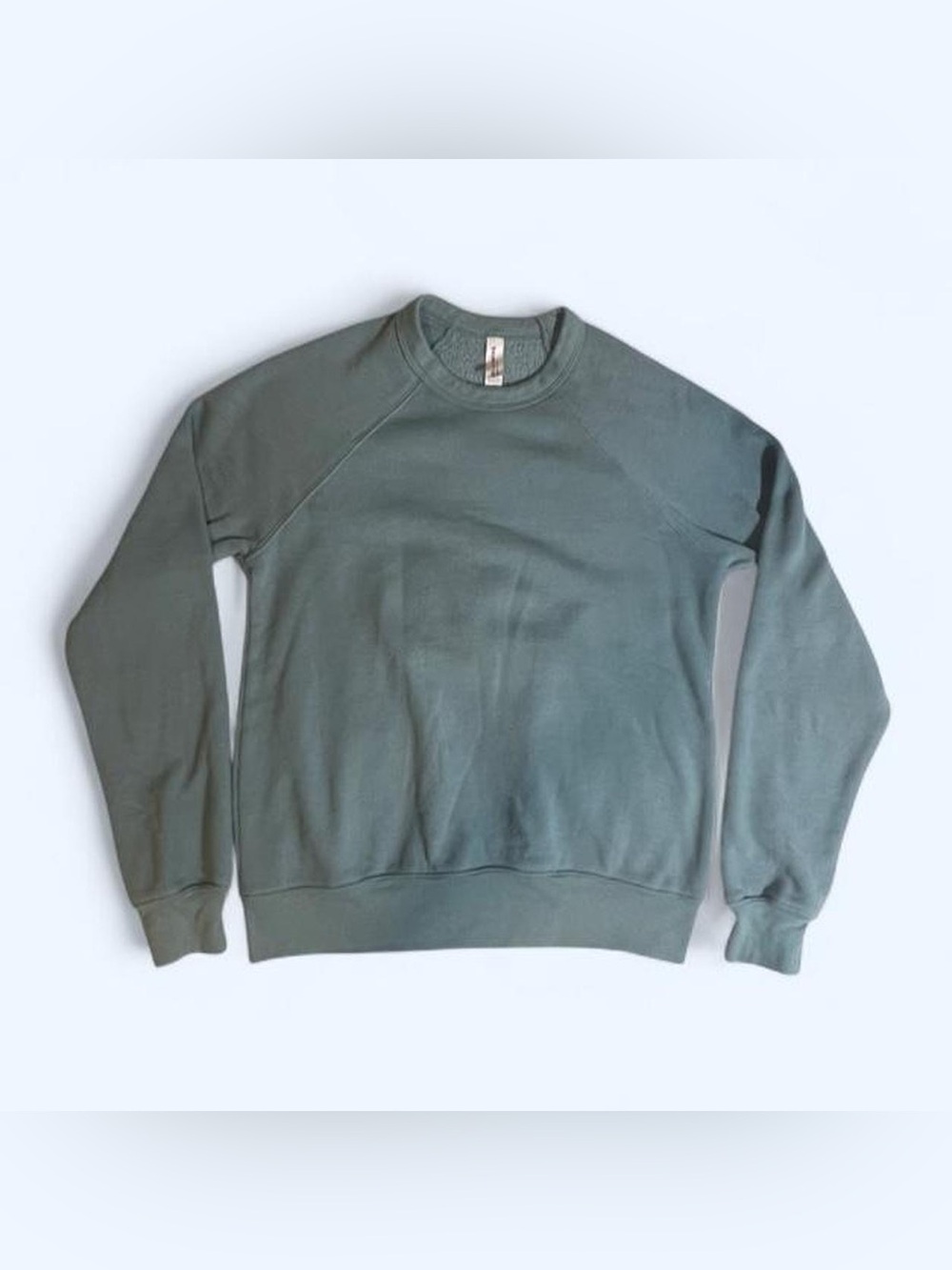 Bella + Canvas Raglan Sleeve Crewneck Sweatshirt Aqua Size XS